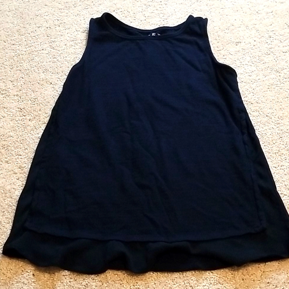 Loft mixed media navy blue tank top